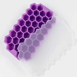 37 Cavity Honeycomb Ice Cube Trays Reusable Silicone Ice Cube Mold BPA Free Ice Maker with Removable Lids