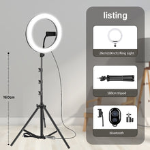 Load image into Gallery viewer, 10&quot; 26cm LED Selfie Ring Light Photography Video Light RingLight Phone Stand Tripod Fill Light Dimmable Lamp Trepied Streaming
