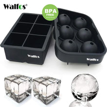 Load image into Gallery viewer, WALFOS Large Size 6 Cell Ice Ball Mold Silicone Ice Cube Trays Whiskey Ice Ball Maker 6 Silicone Molds Maker For Party Bar
