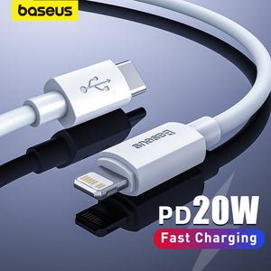 Baseus USB C Cable for iPhone 14 13 12 11 Pro Max PD Fast Charge USB C to Lighting Cable for iPhoneCharger Data USB Type C Cable