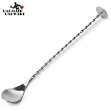 Load image into Gallery viewer, 27.5cm Stainless Steel Cocktail Bar Spoon Spiral Pattern
