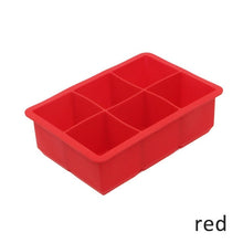 Load image into Gallery viewer, Food Grade 16.5*11.5*5 cm Square Shape Ice Cube Mold Fruit Ice Cube Maker 6 Lattice Ice Tray Bar Kitchen Accessories Silicone
