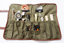 Load image into Gallery viewer, Bartenders Roll Up Kit Bag Barware Mixologist Bag Bar Tool Bag
