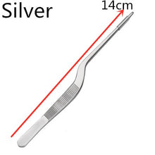 Load image into Gallery viewer, 14/16/20/23/26/30cm Kitchen Cooking Medical Tweezers Stainless Steel Kitchen Seafood &amp; bar Tweezer Food Tongs Tool Bar Accessory
