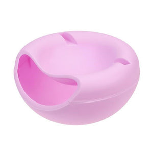 Lazy Snack Bowl Plastic Double-Layer Snack Storage Box Bowl Fruit Bowl And Mobile Phone Bracket