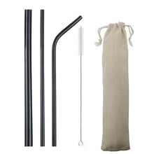 Load image into Gallery viewer, Stainless Steel Collapsible Straw Set Reusable Telescopic Drinking Straw Portable Straw For Travel Metal Drink Straw Brush
