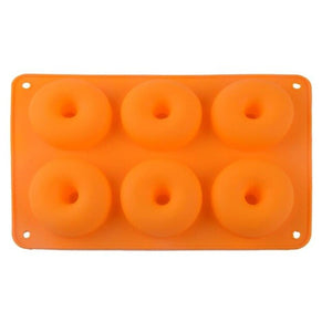 6 Non-Slip Doughnut Silicone Mold DIY Round Cake Circle Biscuit Muffin Mold Donut Candy Chocolate Ice Cube Molds Kitchen Tool