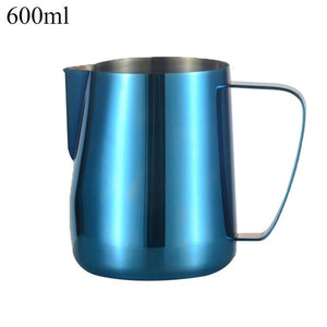 350 600ml Frothing jug Espresso Coffee Pitcher Barista Craft Latte Milk Frothing Jug Stainless Steel Colorful Pitcher Mug #6