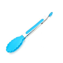Load image into Gallery viewer, Kitchen Tongs BBQ Tools Silicone Food Grade Non-Slip BBQ Tong Utensil Cooking Clip Clamp Salad BBQ Tools
