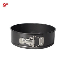 Load image into Gallery viewer, Black Carbon Steel Cakes Molds Non-Stick Metal Bake Mould Round Cake Baking Pan Removable Bottom Bakeware Cake Supplies
