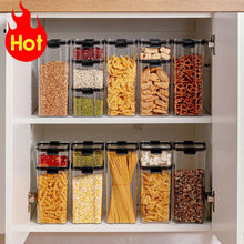 Load image into Gallery viewer, 700/1300/1800ML Food Storage Container Plastic Kitchen Refrigerator Noodle Box Multigrain Storage Tank Transparent Sealed Cans
