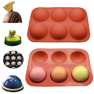 Half Sphere Silicone Soap Molds Bakeware Cake Decorating Tools Pudding Jelly Chocolate Fondant Mould Ball Biscuit Baking Moulds