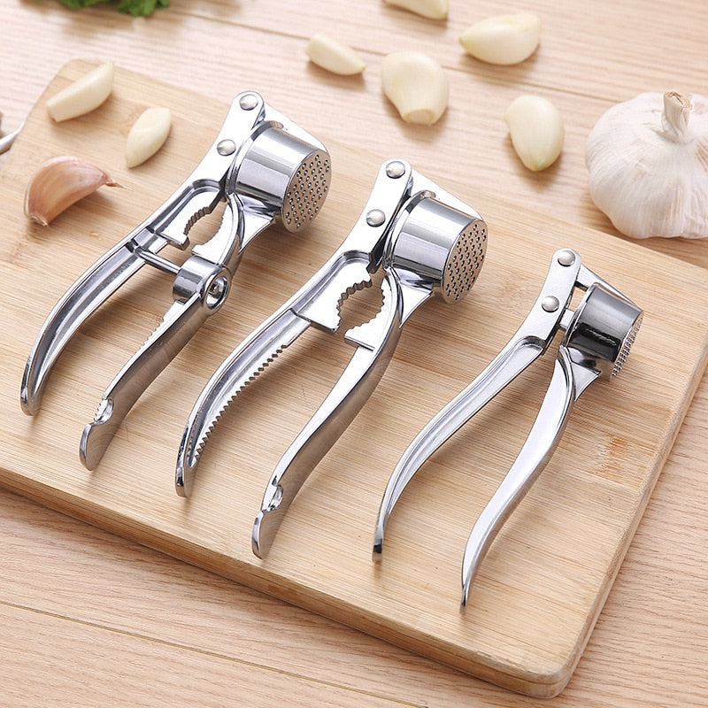 Stainless Steel Garlic Press Crusher Vegetables Ginger Squeezer Masher  Handheld Ginger Mincer Tools Kitchen Cooking Accessories