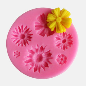 New 3D Flower Silicone Molds Fondant Craft Cake Candy Chocolate Sugarcraft Ice Pastry Baking Tool Mould Soap Mold Cake Decorator