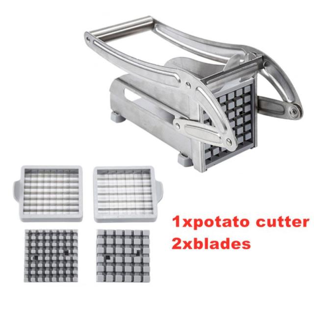 Manual Potato Cutter Stainless Steel French Fries Slicer Potato Chips Maker  Meat Chopper Dicer Cutting Machine Tools For Kitchen